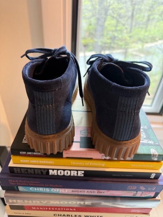 Clarks Torhill Hi Blue Suede with Blue/Gray Checked Plaid (Limited Version) main image 4